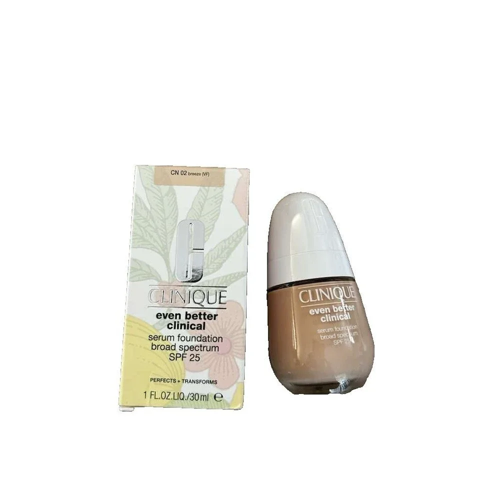 New Clinique Even Better Clinical Serum Foundation SPF 25 1 oz - CN 02 Breeze